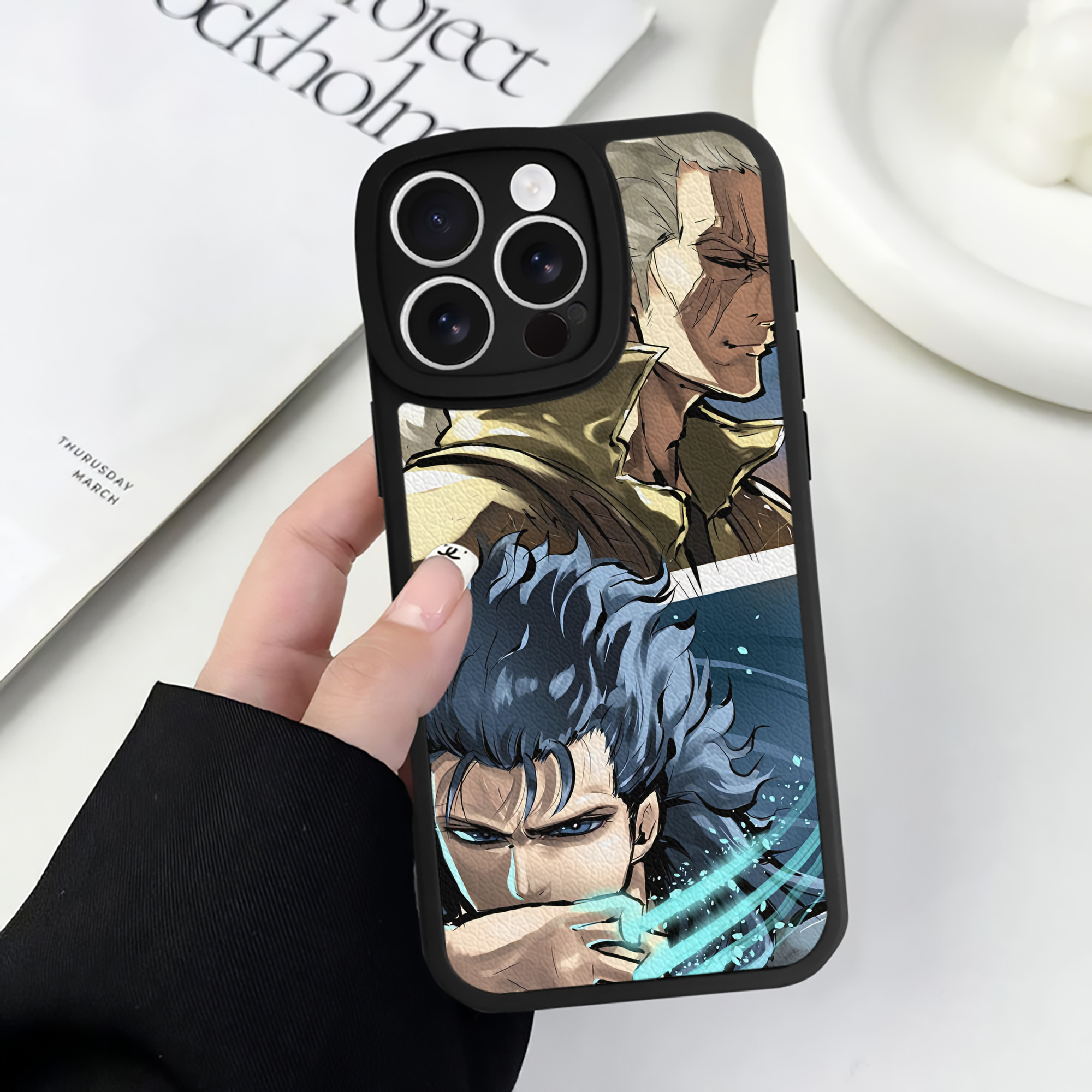 （画像用） 北斗の拳 Fist of the North Star 【iPhone 16シリーズ対応】シリコンスマホケース（レザー調） 材質：シリコン